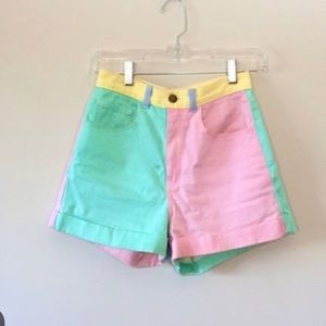 American apparel colorblock shorts